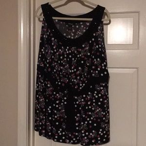 Plus sized embellished tank top